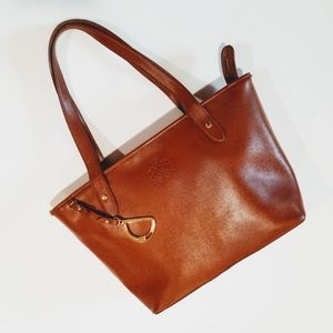 Ralph Lauren Classic Caramel Tote Purse GUC